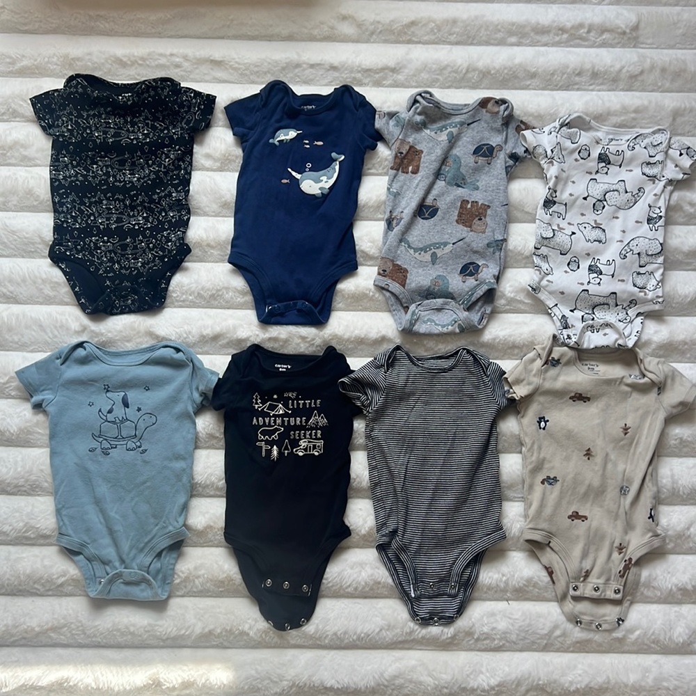 Bundle of 8 Carters Onesies